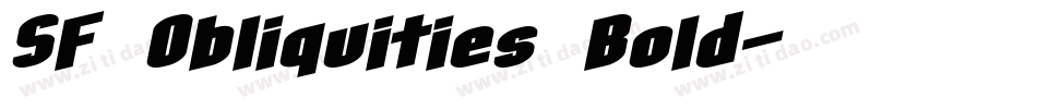 SF Obliquities Bold字体转换